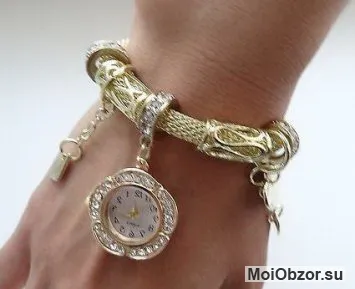 Часы-браслет в стиле пандора