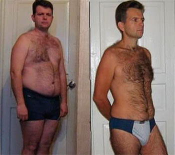 Результат применения для похудения у мужчин